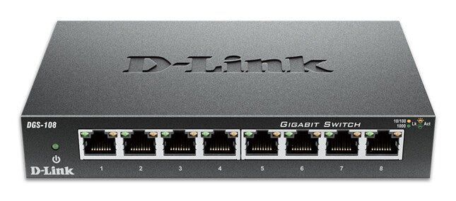 D-Link DGS-108 Black - Image 1