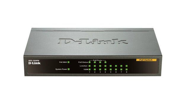 D-Link 8-port 10/100 Desktop Switch with 4 PoE Ports - Image 1