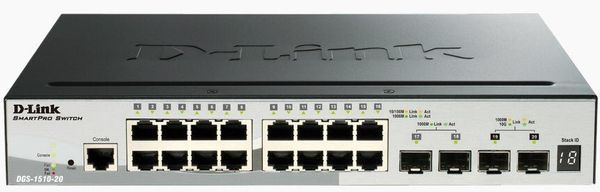 D-Link 20-Port Gigabit Stackable Smart Managed Switch including 2 x 10