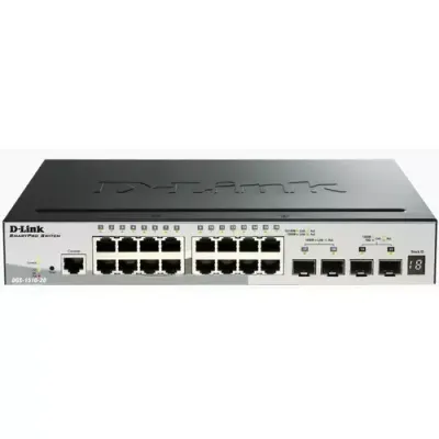 D-Link 20-Port Gigabit Stackable Smart Managed Switch including 2 x 10 - Thumbnail 2