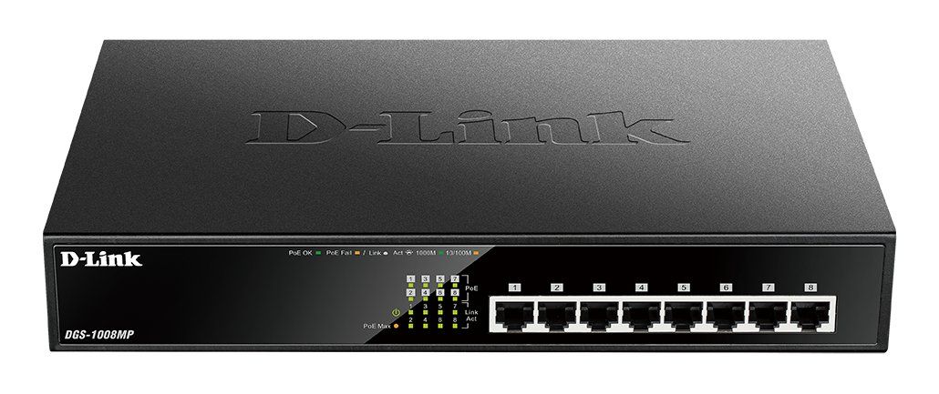 D-Link 8-Port Desktop Gigabit PoE+ Switch - Image 1