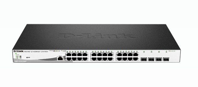 D-Link 28-Port Gigabit PoE+ Smart Managed Switch including 4 x 100/1000Mbps Combo Ports - Image 1