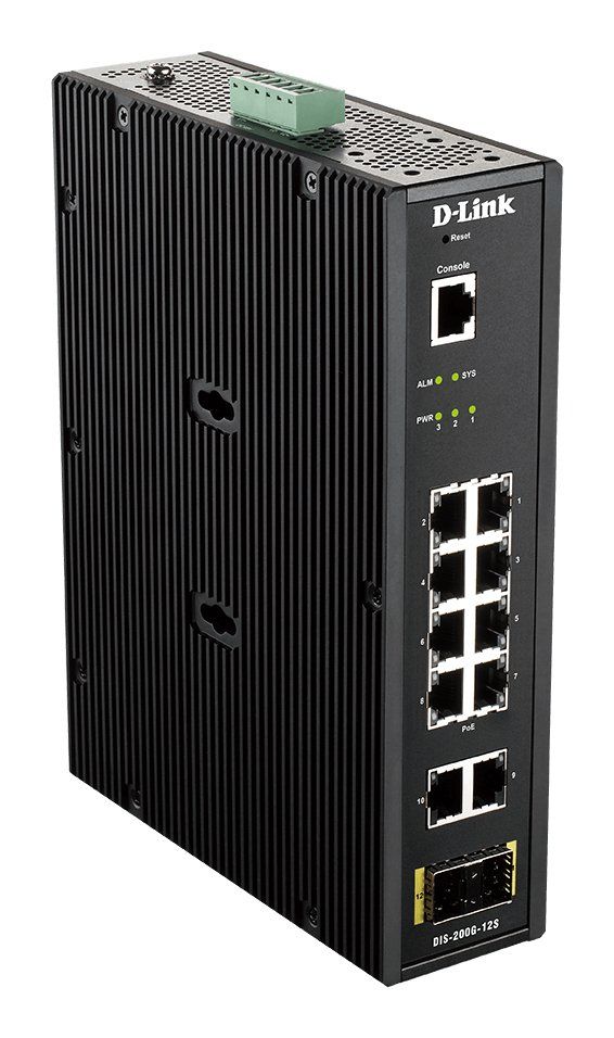 D-Link 12-Port L2 Industrial Smart Managed Switch with 10 x 1GBaseT(X) & 2 x SFP - Image 1