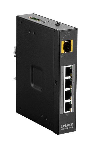 D-Link 5-Port Unmanaged Switch with 4 x 10/100/1000BaseT(X) ports (4 PoE) & 1 x 100/1000BaseSFP - Image 1