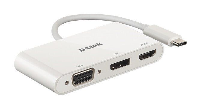 D-Link 3-in-1 USB-C to HDMI/VGA/DisplayPort Adapter - Image 1