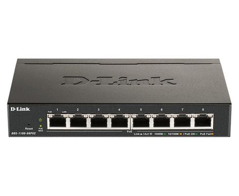D-Link DGS-1100-08PV2 Managed L2/L3 Gigabit Ethernet (10/100/1000) Pow - Thumbnail 2