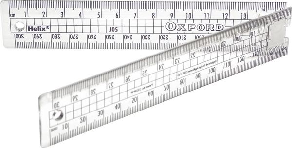 Helix Folding Metric Ruler - Clear