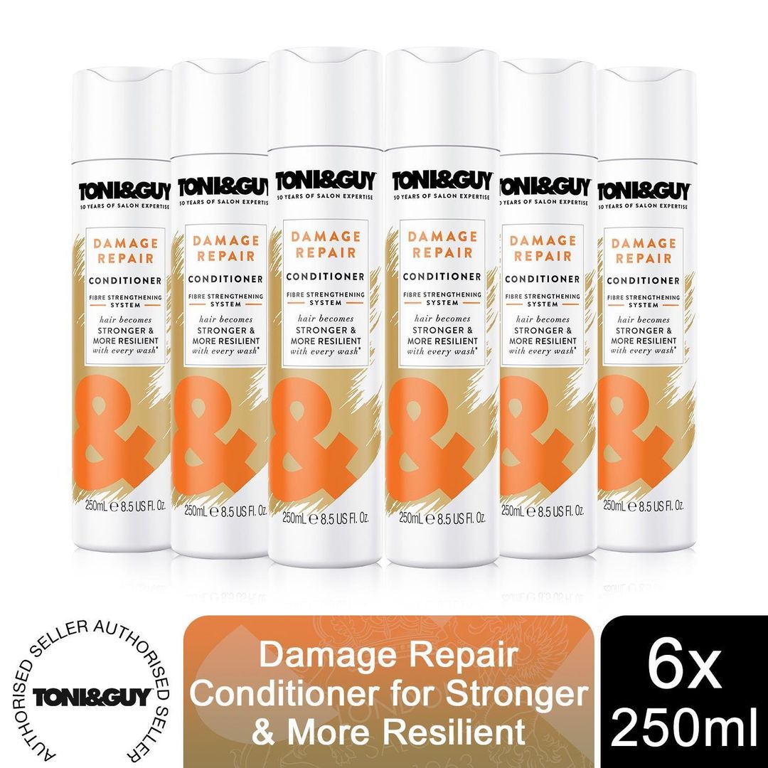 Toni and Guy Damage Repair Conditioner for All Hair Types - 250ml - Buy 6 / 9cm / 20cm - Image 1
