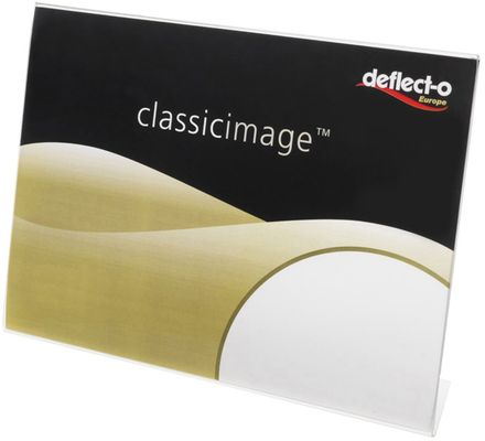 Deflecto A3 Landscape Slanted Literature Display Sign Holder Crystal C