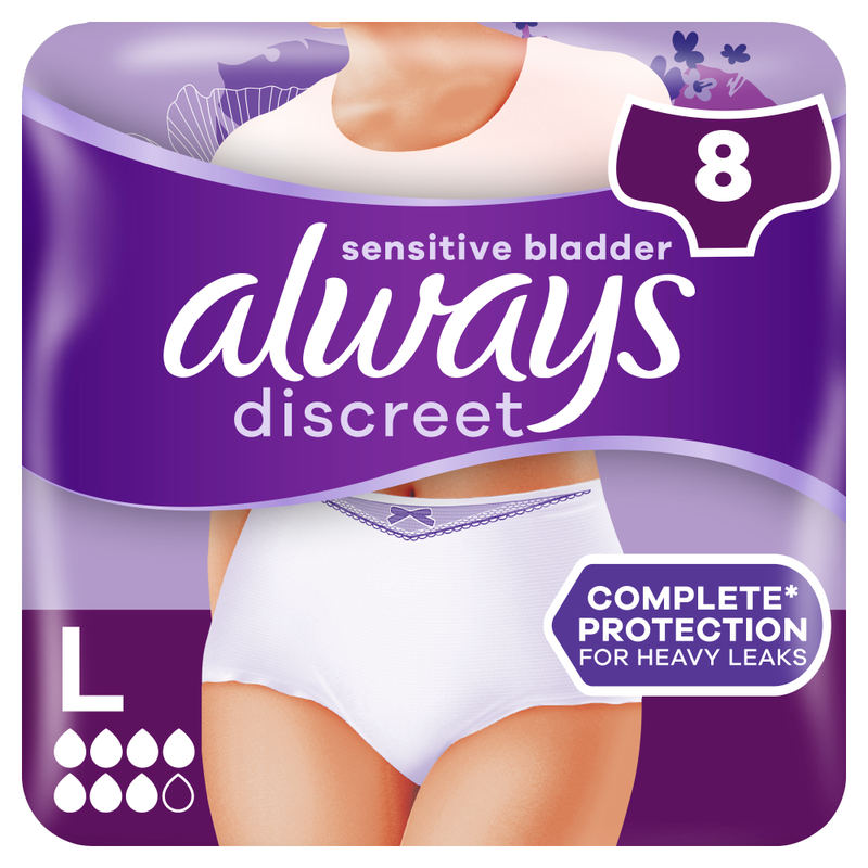 Always Discreet Pants Large Plus Pack of 8 C005785 - Image 1