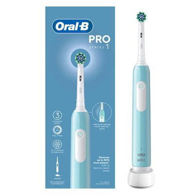 ORAL B Pro 1 Cross Action Electric Toothbrush - Blue, Blue