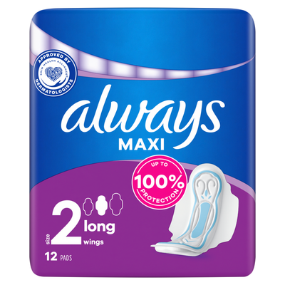 Pack of 12 Always Maxi Sanitary Pads with Wings
