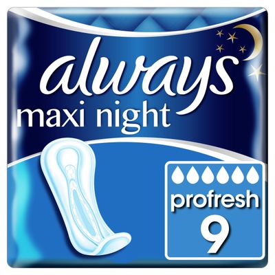 Always Maxi Profresh Night Sanitary Towels 9 - Thumbnail 2