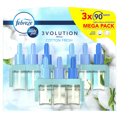 Pack of 3 Febreze Plug In Refills - Cotton Fresh - Thumbnail 2