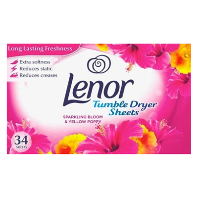 Lenor Tumble Dryer Sheets Pink Blossom 34 Pack