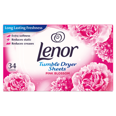 Lenor Tumble Dryer Sheets Pink Blossom 34 Pack - Thumbnail 2