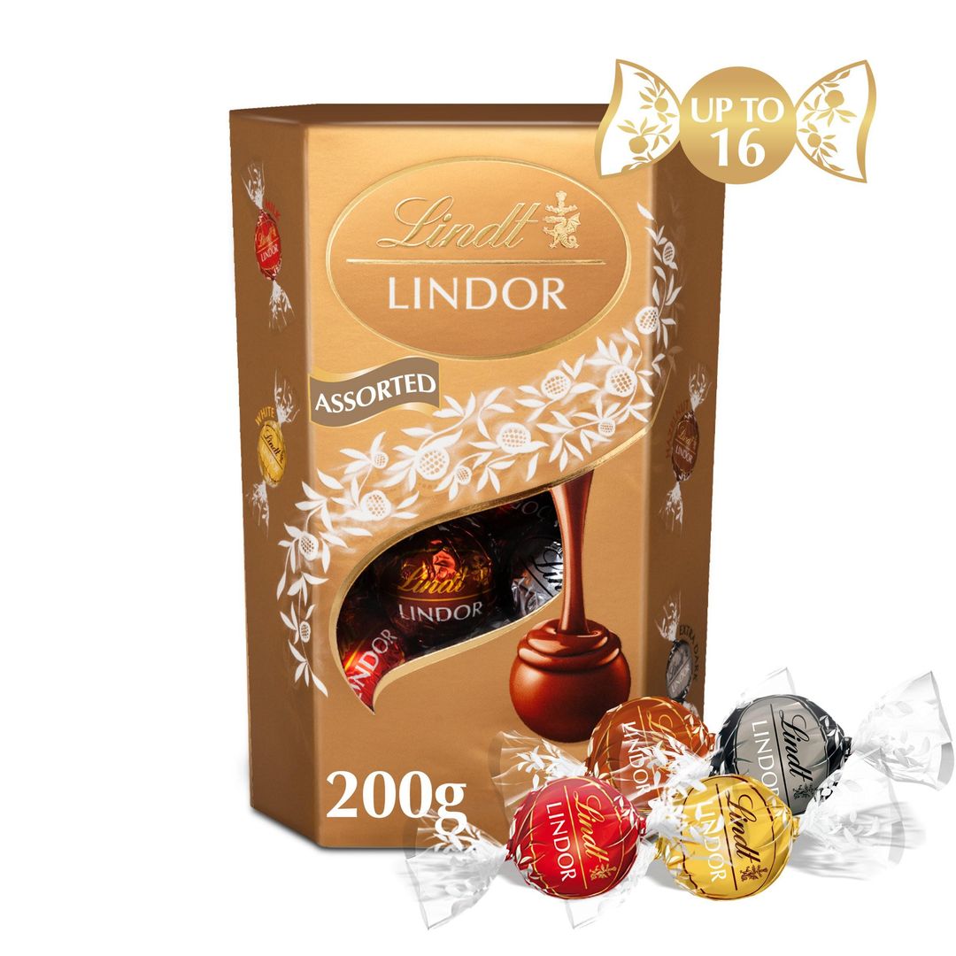 Lindt Lindor Assorted Chocolate Truffles Box 200g - Image 1