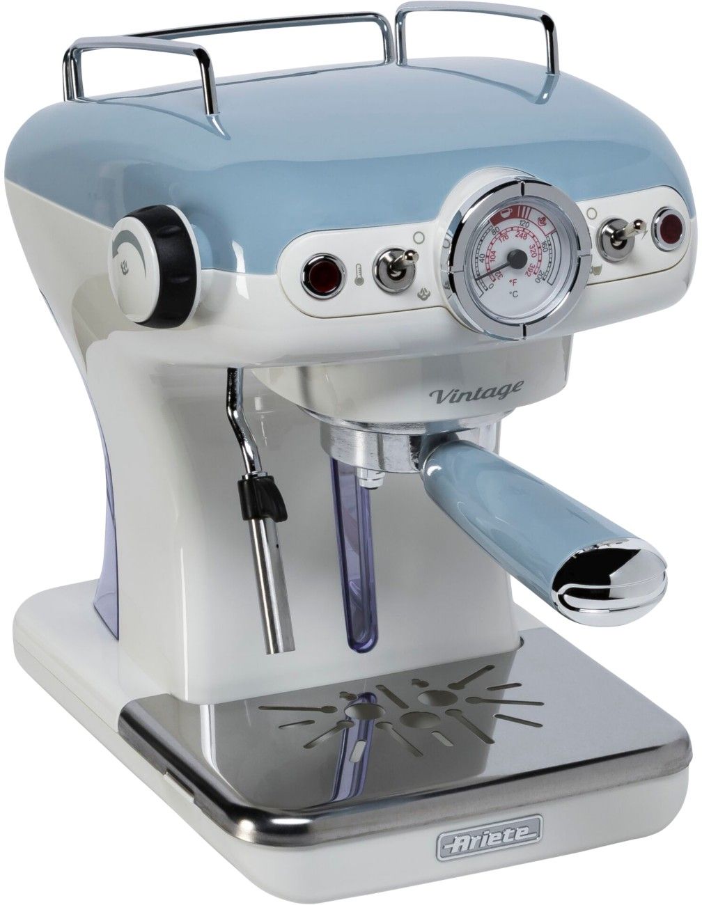 ARIETE Vintage Espresso 1389 Coffee Machine - Blue, Blue,White - Image 1