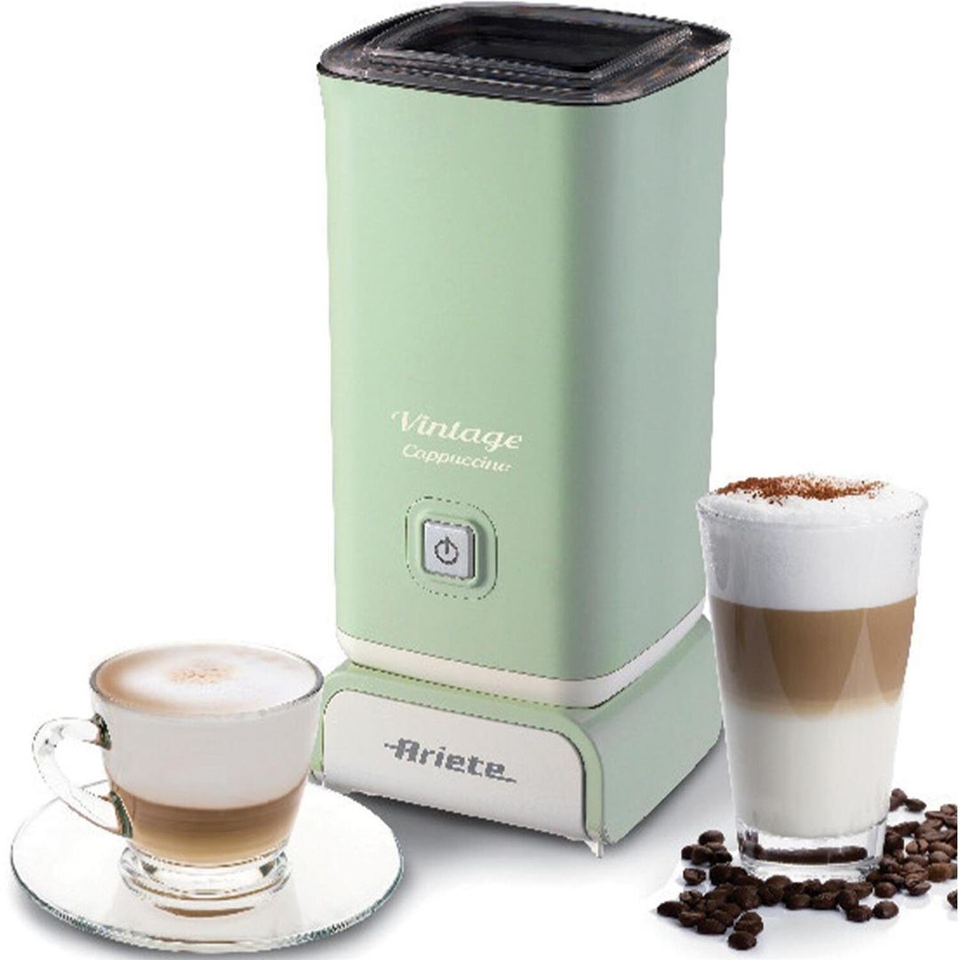 ARIETE Cappuccino 2878 Vintage Milk Frother - Green, Green - Image 1