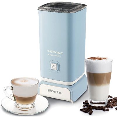 ARIETE Cappuccino 2878 Vintage Milk Frother - Light Blue, Blue