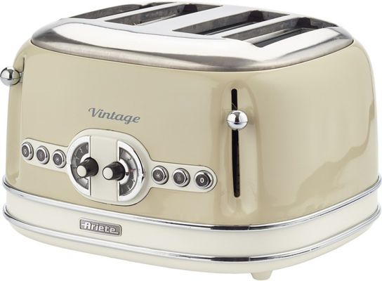 Ariete AR5603 Vintage 4 Slice Toaster - Cream