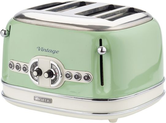 Ariete AR5604 Vintage 4 Slice Toaster - Green