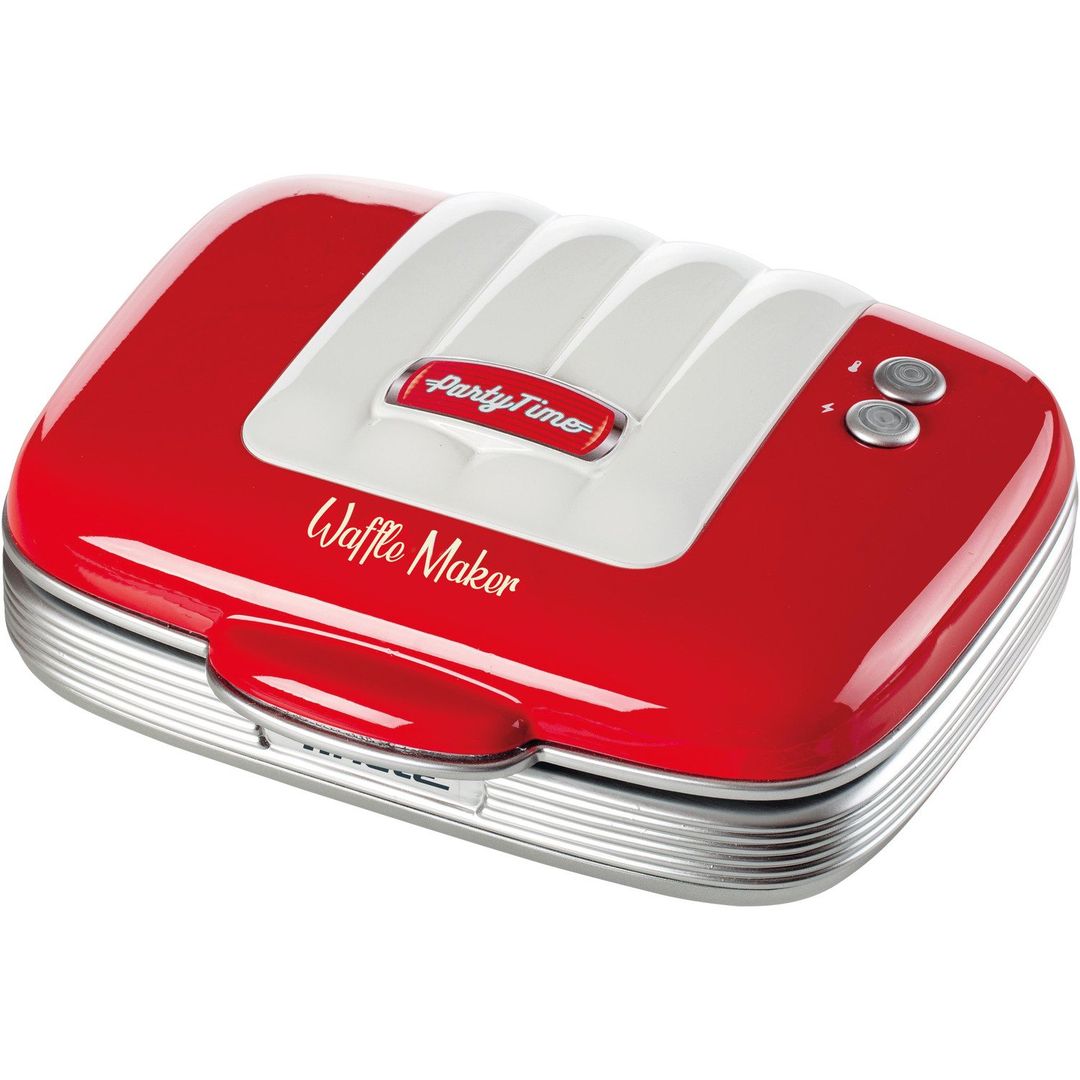 Retro Waffle Maker - Red - Image 1