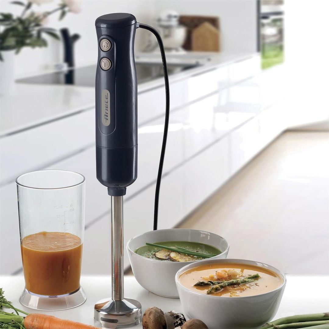 ARIETE Breakfast Pimer 0601 3-in-1 Hand Blender - Dark Grey, Silver/Grey - Image 1