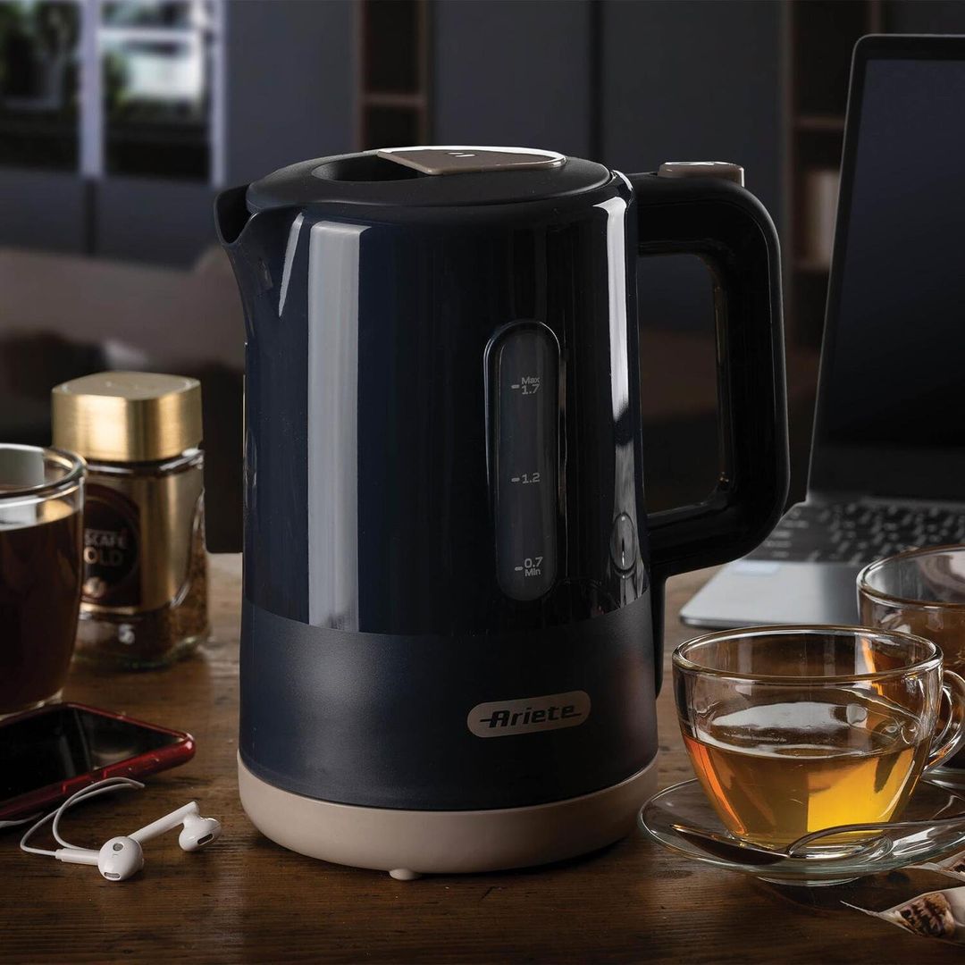 ARIETE Breakfast 2846 Jug Kettle - Black & Dark Grey, Black,Silver/Grey - Image 1