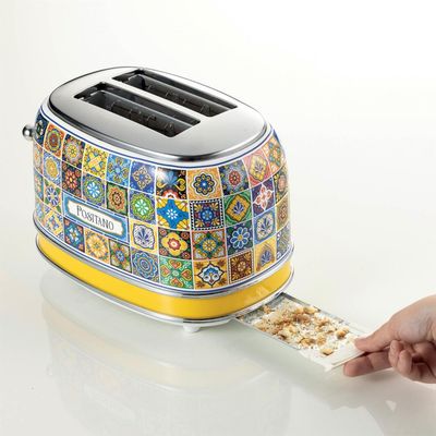 ARIETE Positano 0155/1P 2-Slice Toaster - Yellow & Blue, Blue,Silver/Grey,Yellow