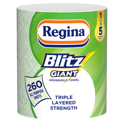 Regina Blitz Giant Household Towels 3-Ply Single Roll 260 Sheets C008157