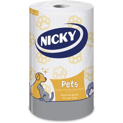 Nicky Pets Odour Control Paper Roll - White - Thumbnail 2
