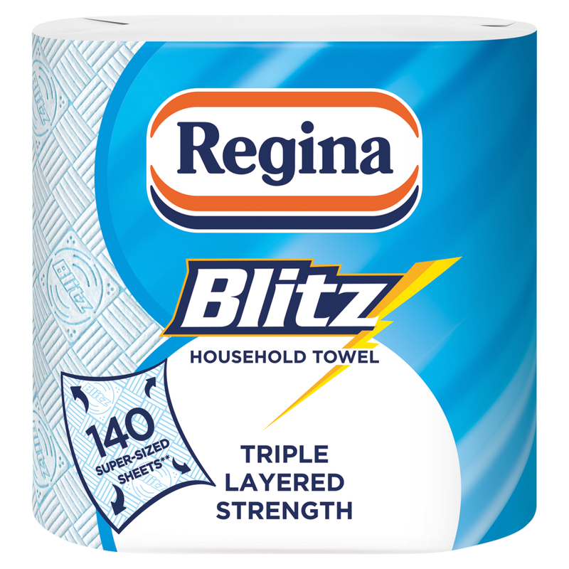 Regina Blitz Household Towels 3-Ply Twin-Pack 70 Sheets Per Roll C004416 - Image 1