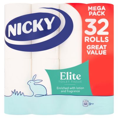 Nicky Elite Toilet Tissue 3 Ply 32 Rolls - Thumbnail 2