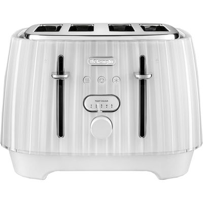 DELONGHI Ballerina CTD4003.W 4-Slice Toaster - White, White