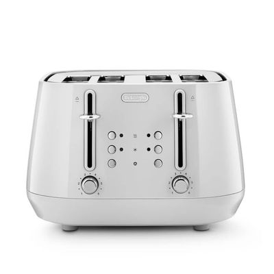 DELONGHI Eclettica CTY4003.WH 4-Slice Toaster - White, White