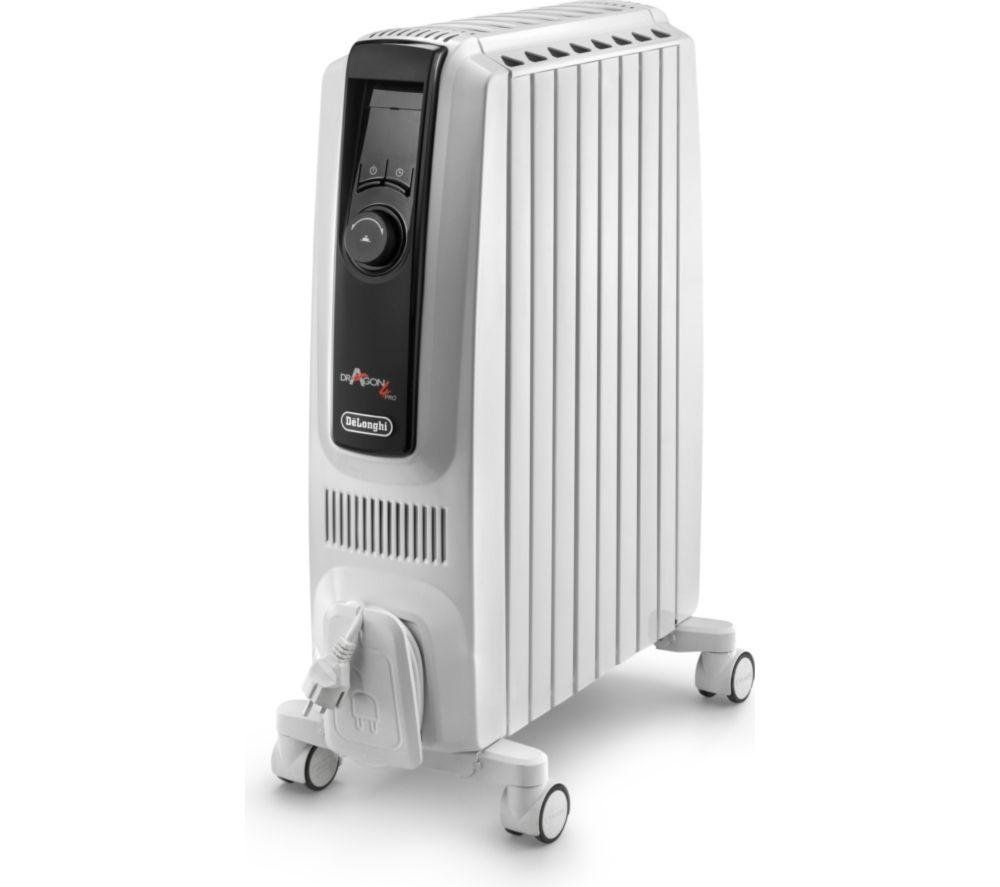 Delonghi 2KW Dragon 4 Digital Oil Filled Radiator - Black - Image 1