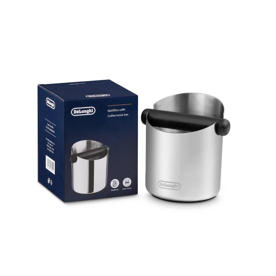 DELONGHI DLSC059 Coffee Knock Box - Silver, Silver/Grey - Image 1