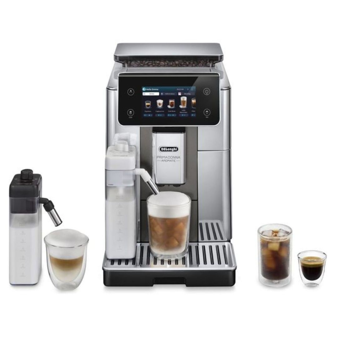 DELONGHI Prima Donna Aromatic ECAM630.75.TSM Smart Bean to Cup Coffee Machine - Silver, Silver/Grey - Image 1