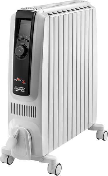 Delonghi 2.5KW Dragon 4 Digital Oil Filled Digital Radiator - White - Thumbnail 2