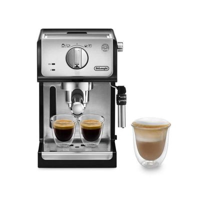 DeLonghi Compact Traditional Espresso Coffee Machine - Black