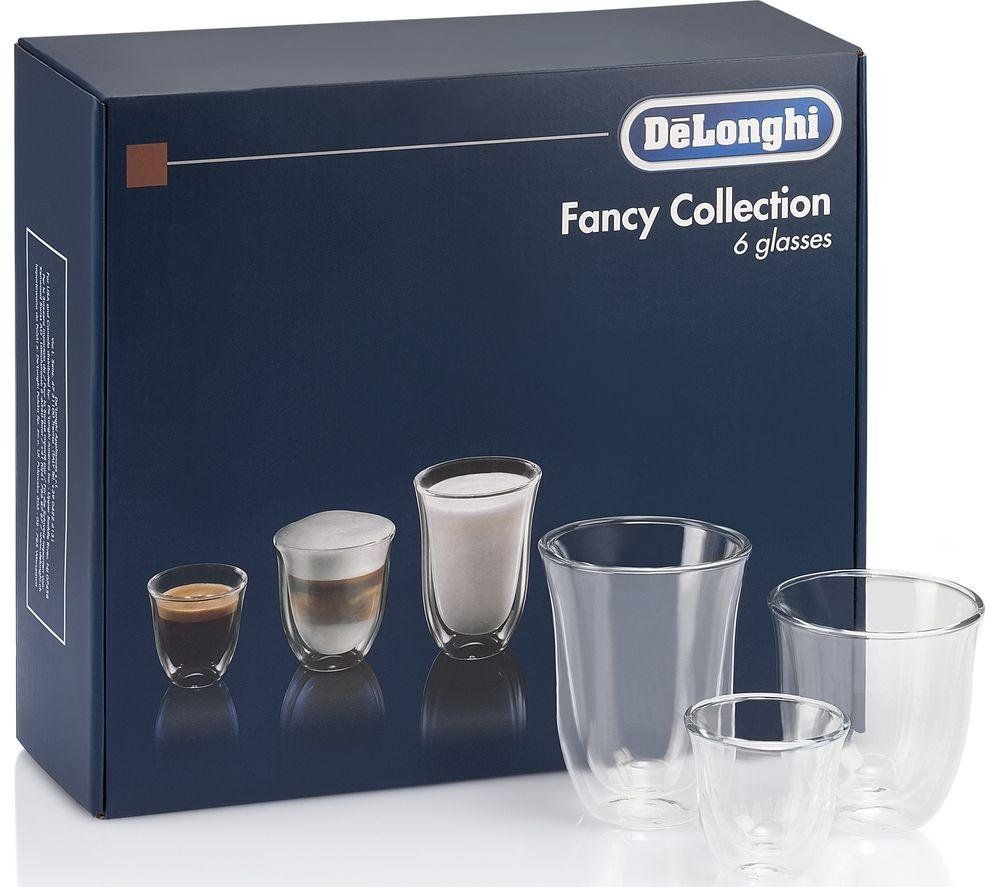 Delonghi Connoisseur Collection 6 Mixed Sized Hand Blown Coffee Glasses - Unspecified - Image 1