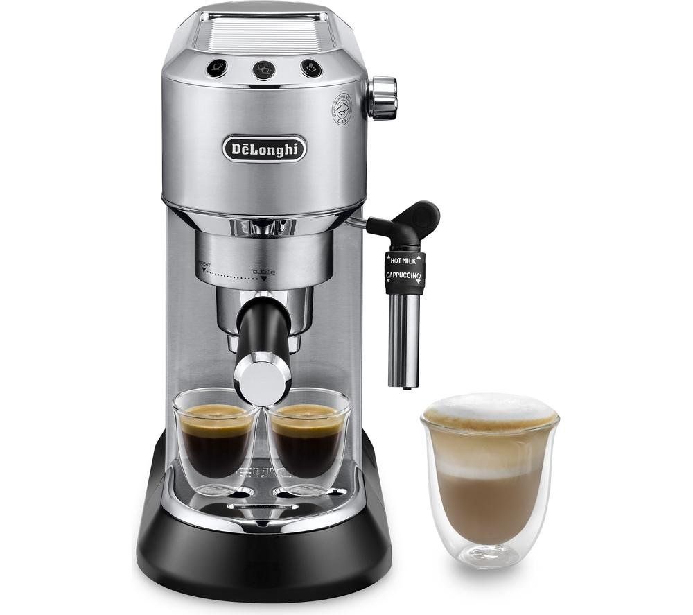 DELONGHI Dedica EC685M Coffee Machine - Silver, Silver/Grey - Image 1