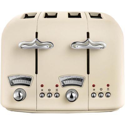 Delonghi Argento Flora 4 slice Cream Toaster - Beige