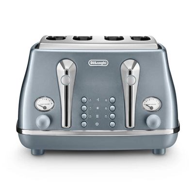 Delonghi Icona Metallics 4 slice Ice Blue Toaster - Azure