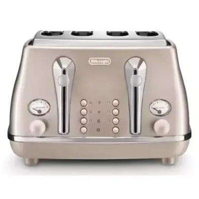 DeLonghi Icona Metallics 6 4 slice(s) 1800 W Beige