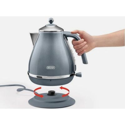 DELONGHI Icona Metallics KBOT3001.AZ Jug Kettle - Blue, White