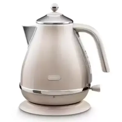 DeLonghi Icona Metallics electric kettle 1.7 L 3000 W Beige