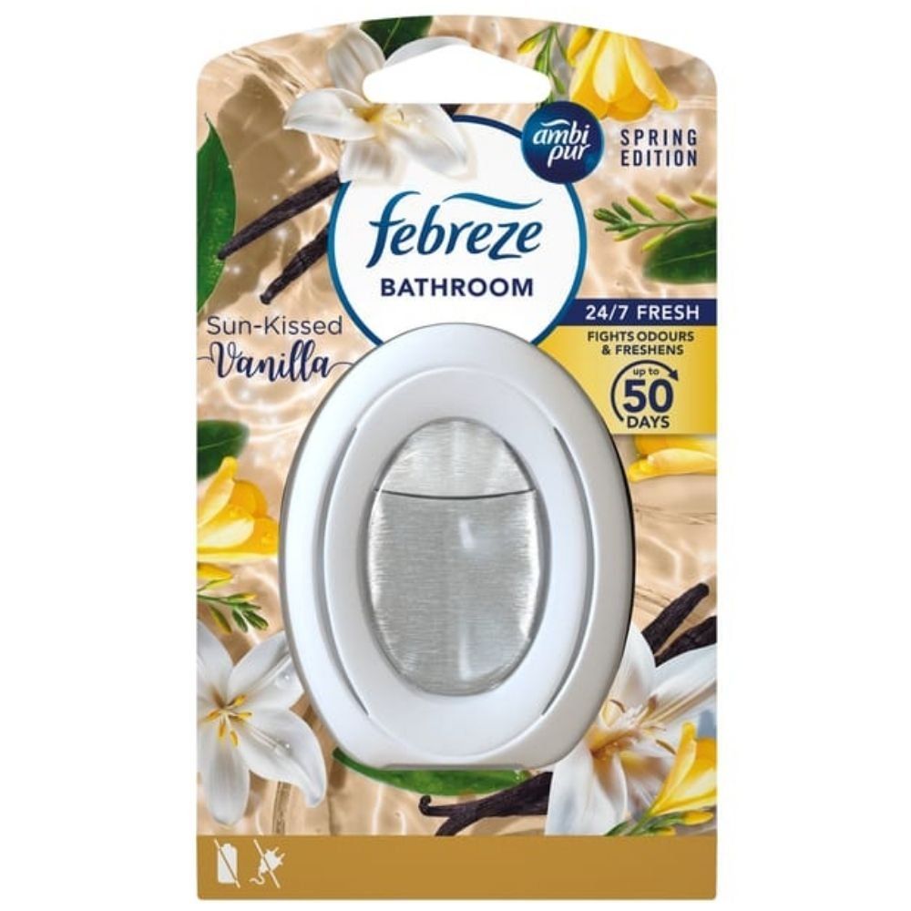 Febreze Sun-Kissed Vanilla Bathroom Air Freshener 7.5ml Assorted Packs - Image 1