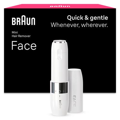 BRAUN FS1000 Mini Face Hair Remover - White, White
